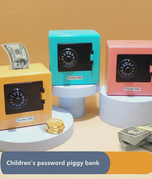 Mini Bank Money Box Retro Atm Rotating Password Cash Coins Saving Box Bank Safe Box Automatic Deposit Banknote Christmas Gift