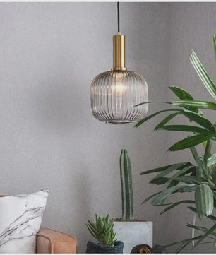 Glazen Hanglamp Smoke Grey E27 - Sfeervolle Verlichting voor Keuken, Eetkamer & Woonkamer