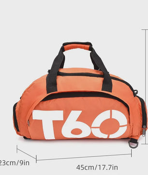 Waterdichte Sporttas T60 - Multifunctionele Fitness, Reis- en Yogatas voor Heren en Dames