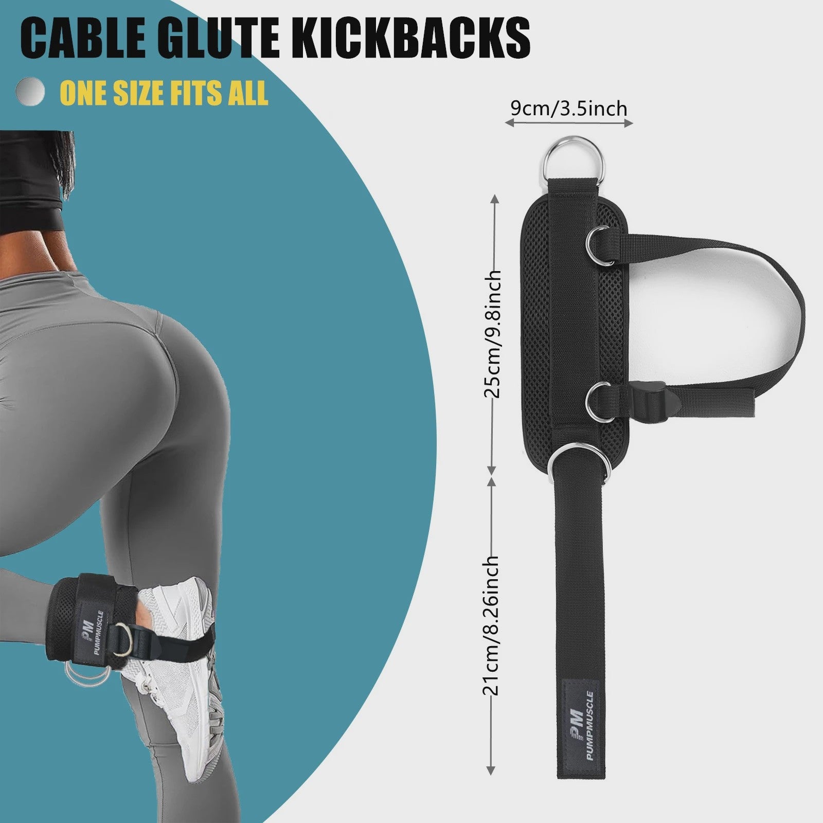 Verstelbare Enkelbanden met Padding voor Kabelmachine - Ideaal voor Glutes & Benen
