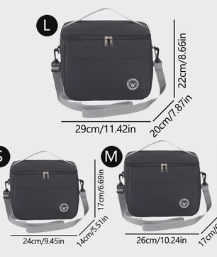 Ruime Thermos Lunchtas Waterdicht met Verstelbare Schouderband - Ideaal voor School, Werk & Uitjes