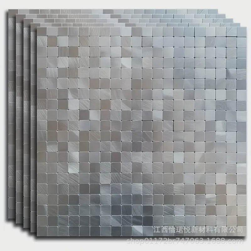 Zelfklevende Aluminium Mozaïektegels - Waterdicht & Oliebestendig - Keuken & Badkamer Backsplash