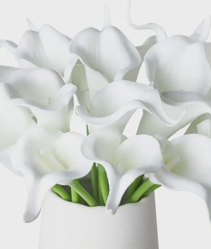 20x Kunstbloemen Calla Lelie - Real Touch Latex - Pure Wit