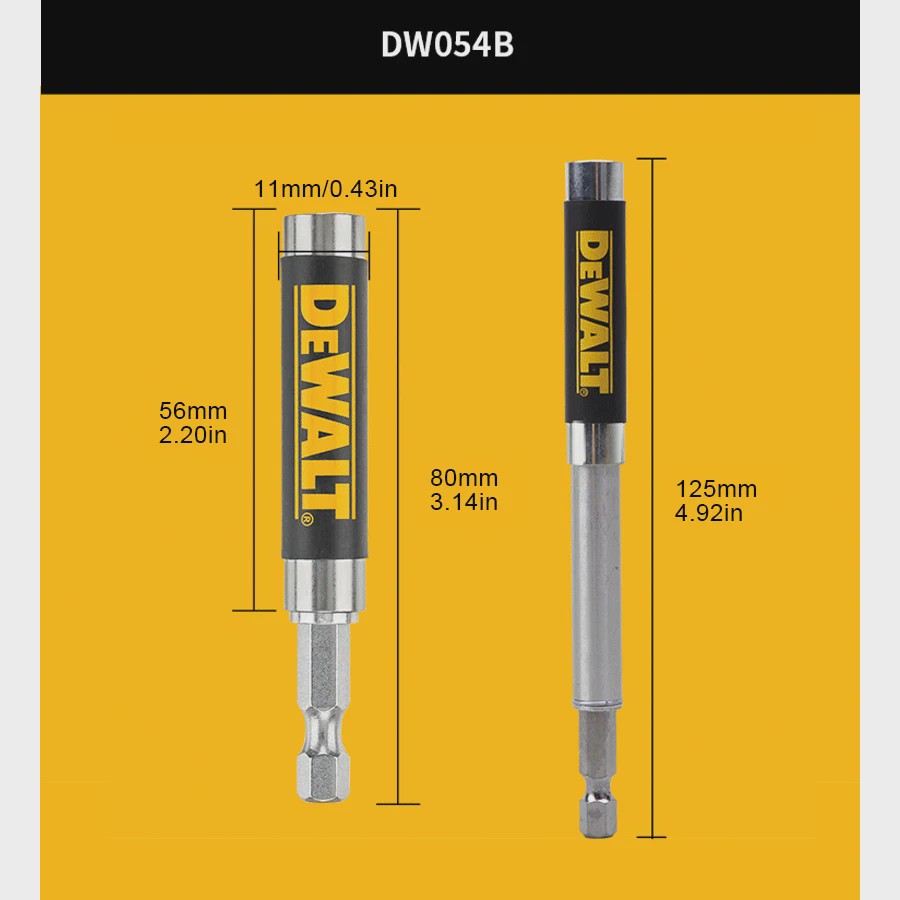 DeWalt DW2054B Magnetische Schroefgeleider & Dopsleutelhouder - 1/4 inch Bit Adapter