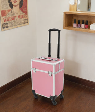 Professionele Make-up Trolley Koffer - Aluminium Frame, Afneembare Wielen, Lockable