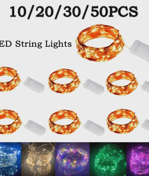 Waterdichte LED Snoer Verlichting - 1-5M Koperdraad - Batterij Aangedreven - Feest & Kerst Decoratie