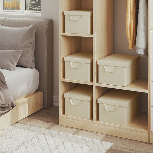 Set Opbergdozen met Deksel - Opvouwbare Stoffen Organizers voor Kleding, Dekbedden en Meer