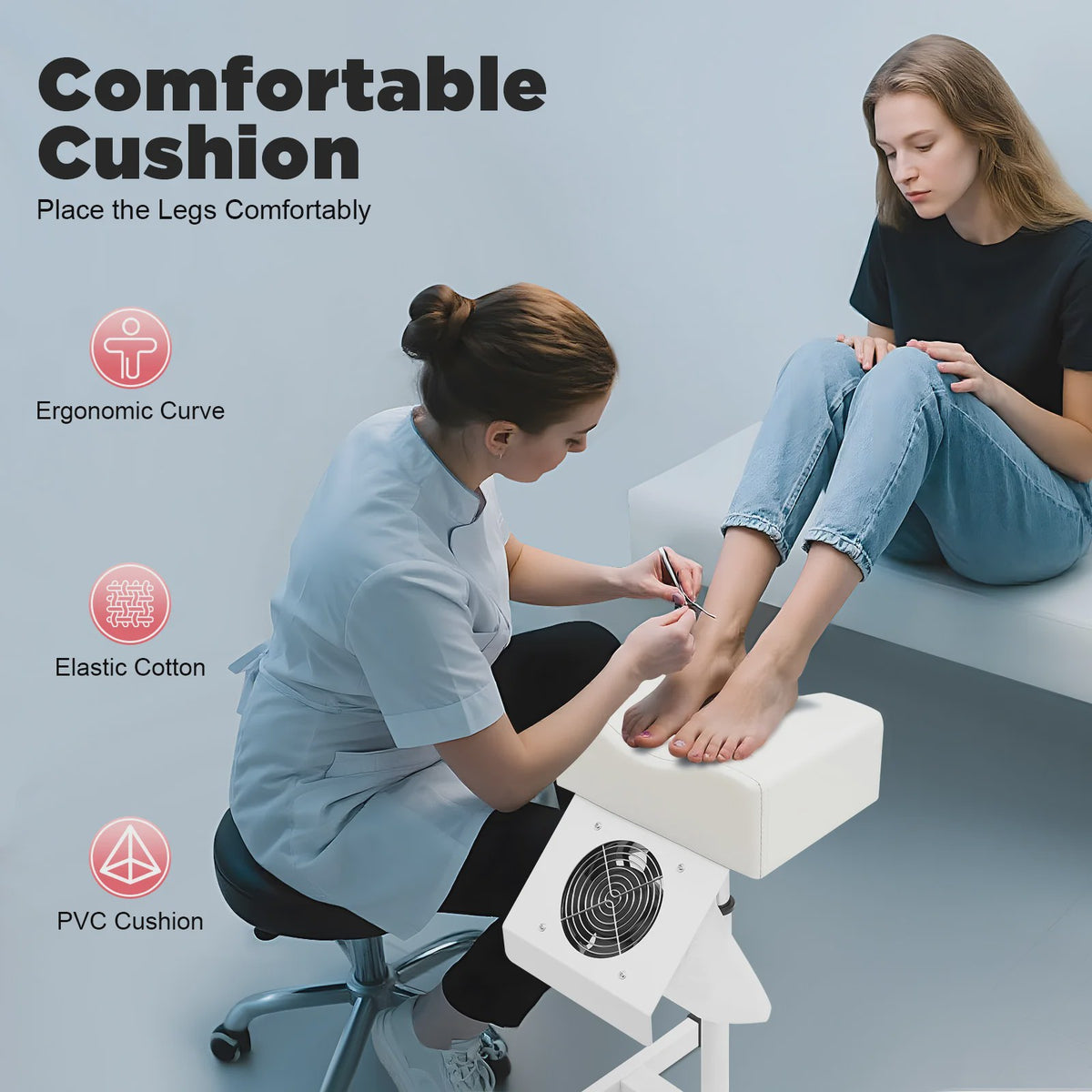 Professionele Pedicure Stoel met Voet Spa en Stofzuiger - In Hoogte Verstelbaar voor Salon & Thuisgebruik