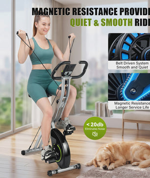 Kehot Opvouwbare Hometrainer met Bluetooth, Hartslagsensor & LCD - Max 145KG