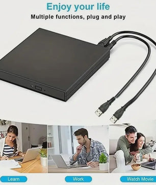 Externe USB CD/DVD RW Brander - Draagbare Optische Drive voor Laptop & PC