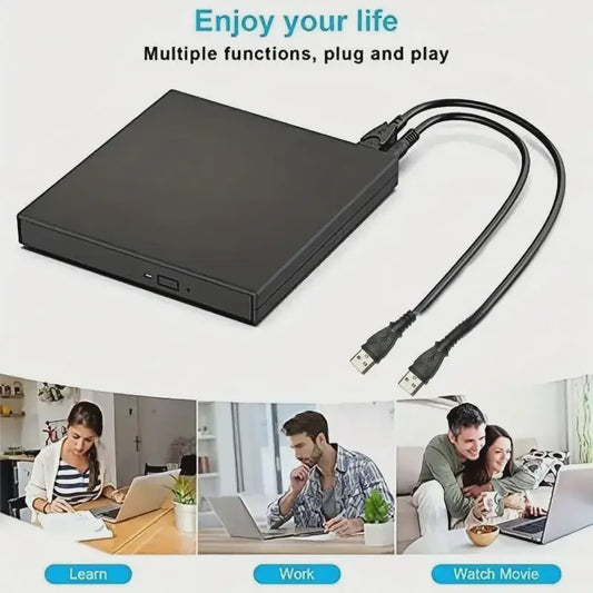 Externe USB CD/DVD RW Brander - Draagbare Optische Drive voor Laptop & PC