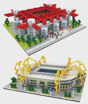 Bouwset Micro Blocks Voetbalstadion - Architectuur Speelgoed voor Volwassenen & Cadeau