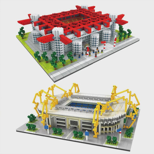 Bouwset Micro Blocks Voetbalstadion - Architectuur Speelgoed voor Volwassenen & Cadeau