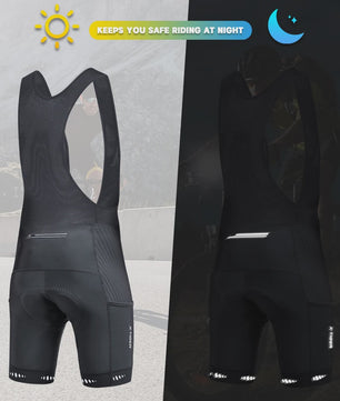 X-TIGER Heren Fietsbibshort met 5D Gel Padding en Zakken - Comfortabel & Veilig Fietsen