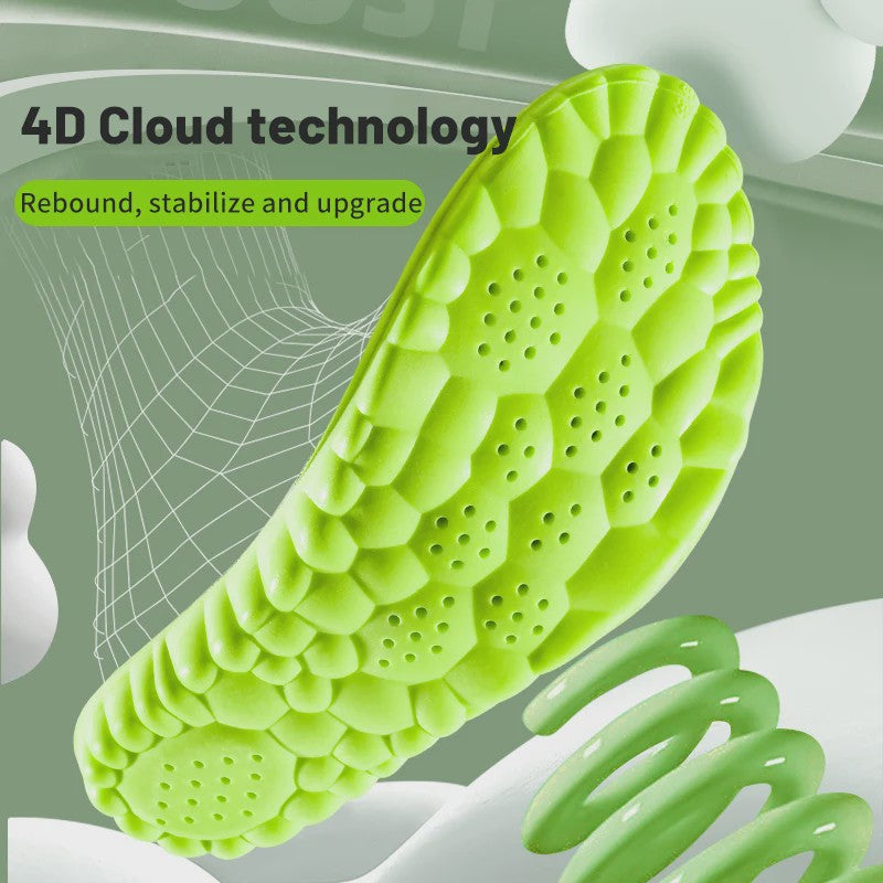 4D Super Zachte Sportzooltjes - Schokabsorberend & Arch Support