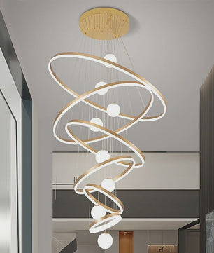 Moderne LED Plafondlamp Spiraal - Hanglamp voor Trappenhuis en Woonkamer