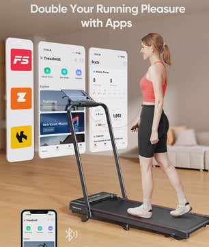 Toputure Elektrische Opvouwbare Loopband met Helling & App Controle - Ideaal voor Thuis & Kantoor