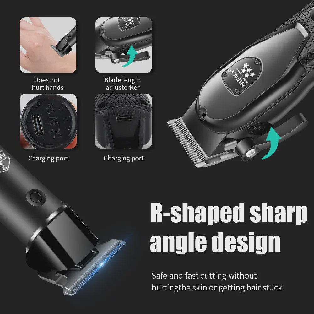 Professionele Baardtrimmer en Tondeuse Kit met LCD Display