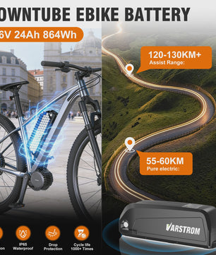 Varstrom E-bike Batterij 36V/48V/52V - 20Ah/30Ah - Hailong - Lithium Ion