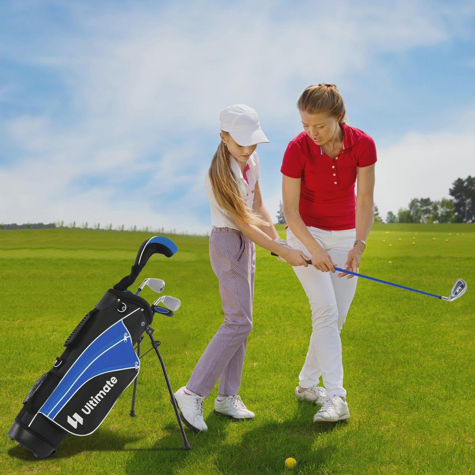 5-delige Kinder Golfset met Fairway Wood, IJzer 7, 9 & Putter - Voor Kinderen 8-10 Jaar