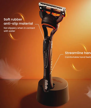 Gillette Fusion5 Scheermes Set: Handmatig Scheermes met 5 Lagen Mesjes, Handvat, 2 Reservemesjes en Standaard