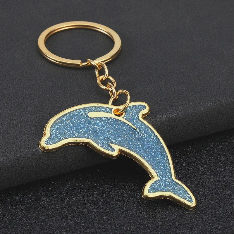 Schattige Dolfijn Sleutelhanger voor Koppels - Zinklegering Cartoon Hanger - Uniek Cadeau & Souvenir