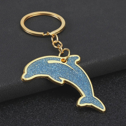 Schattige Dolfijn Sleutelhanger voor Koppels - Zinklegering Cartoon Hanger - Uniek Cadeau & Souvenir