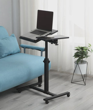 Verstelbare Laptoptafel op Wielen - Inklapbaar & Mobiel Sta-bureau voor Bed en Bank