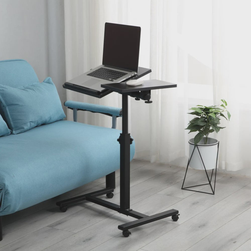 Verstelbare Laptoptafel op Wielen - Inklapbaar & Mobiel Sta-bureau voor Bed en Bank