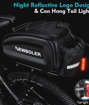 NEWBOLER Fietstas Grote Capaciteit Waterdicht Hard Shell Achterdrager Tas voor MTB & E-Bike