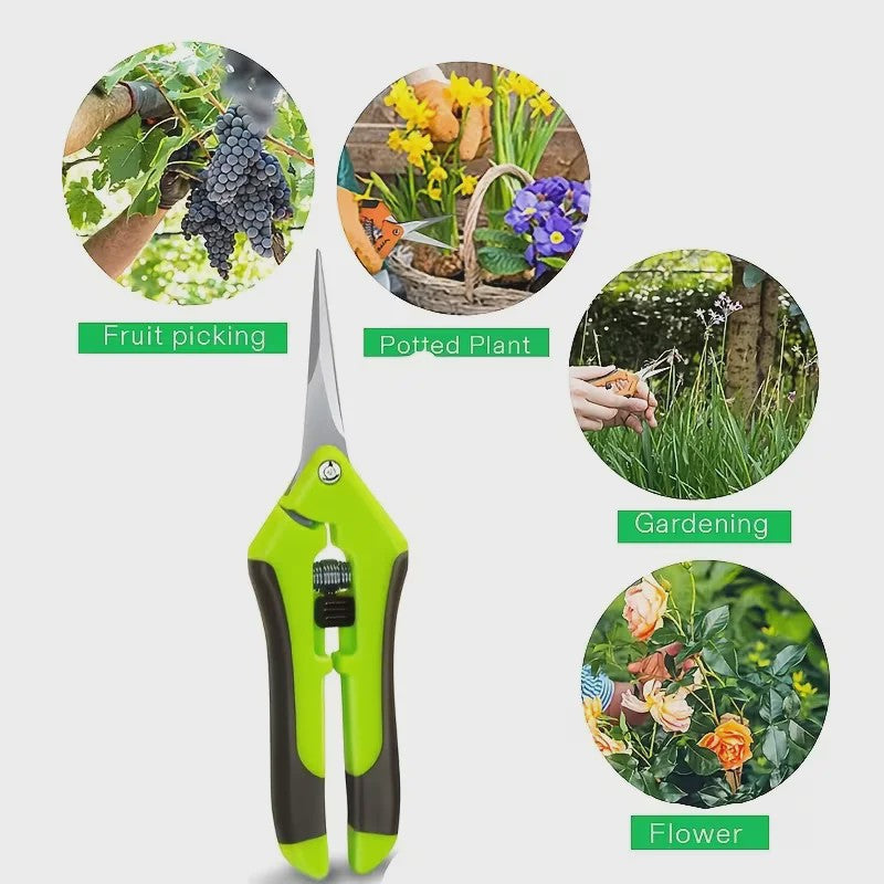 Scherpe Snoeischaar voor Tuinieren, Bonsai & Fruit Plukken - Ergonomisch Ontwerp