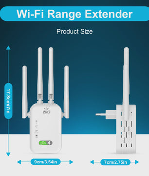 Krachtige WiFi Repeater met 3 Antennes - Versterk je Signaal tot 300 Mbps