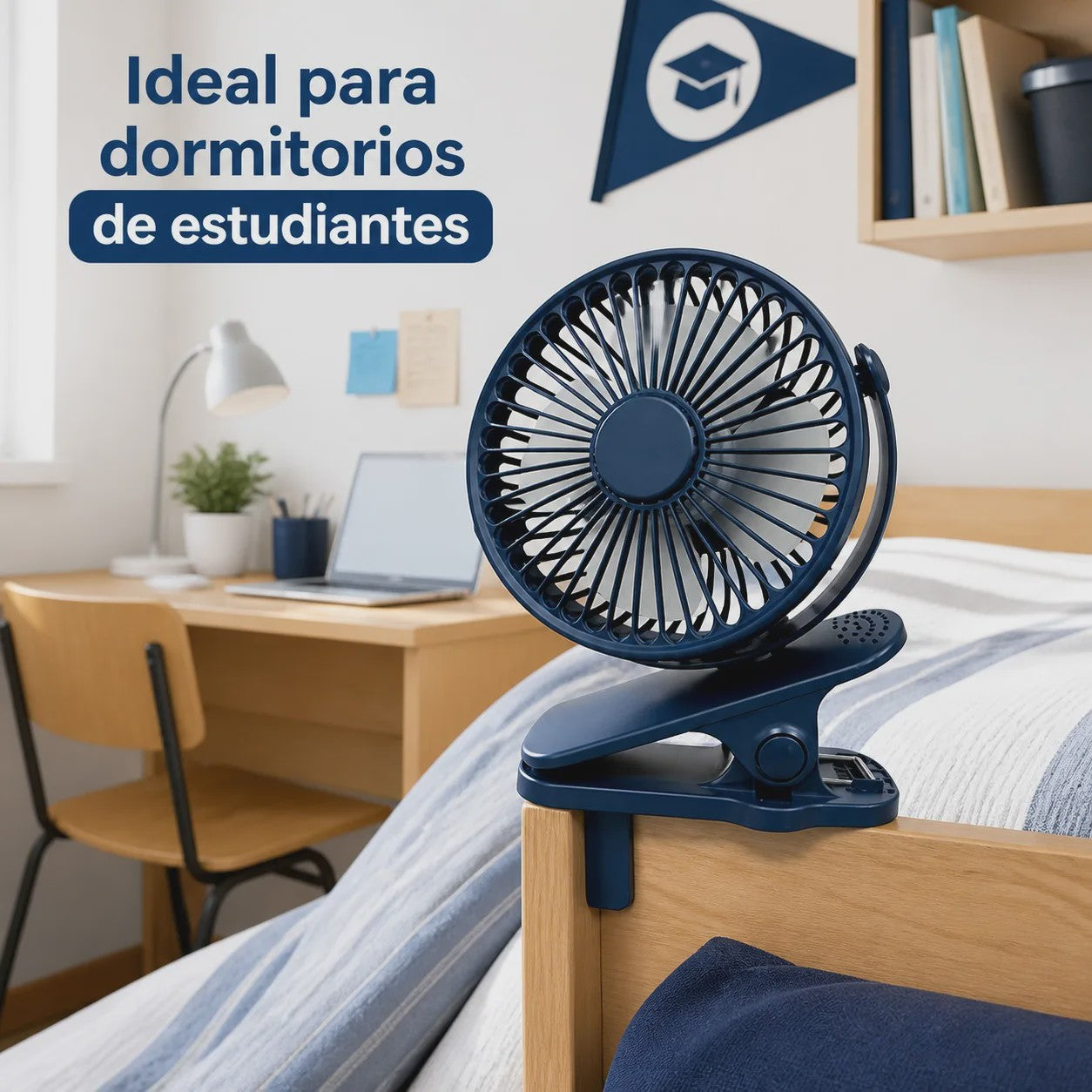 Mini Clip-On Ventilator USB Oplaadbaar - Draagbaar, Instelbaar & 3 Snelheden