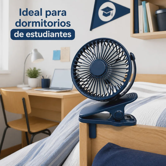 Mini Clip-On Ventilator USB Oplaadbaar - Draagbaar, Instelbaar & 3 Snelheden