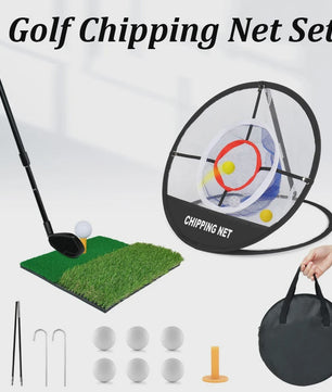 Pop-Up Golf Chipping Net met Oefenmat - Draagbaar & Opvouwbaar voor Perfecte Swing Oefening