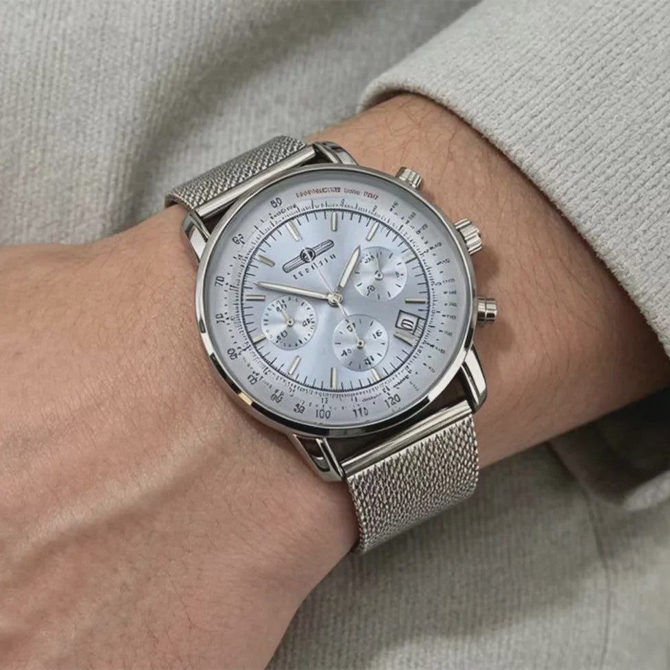 Zeppelin Airship Herenhorloge - Automatisch, Datum, Retro Chronograaf