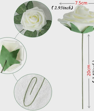 Kunst Rozen Foam - Set van 10 tot 100 Stuks - Decoratie Bruiloft, Feest & Cadeau