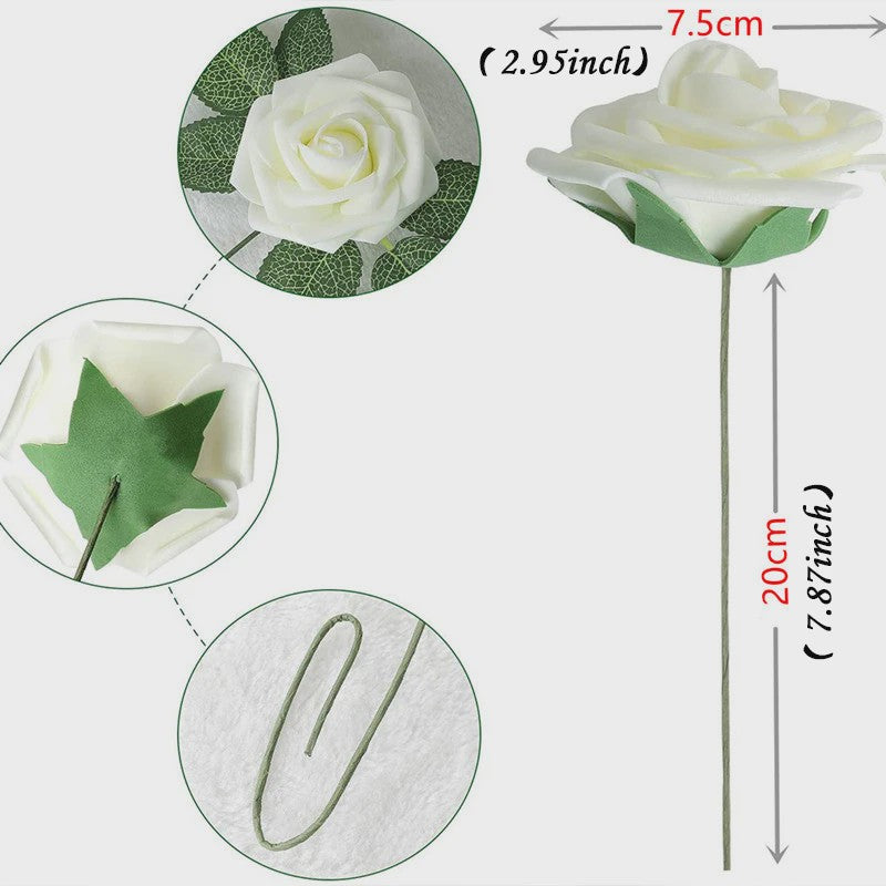 Kunst Rozen Foam - Set van 10 tot 100 Stuks - Decoratie Bruiloft, Feest & Cadeau