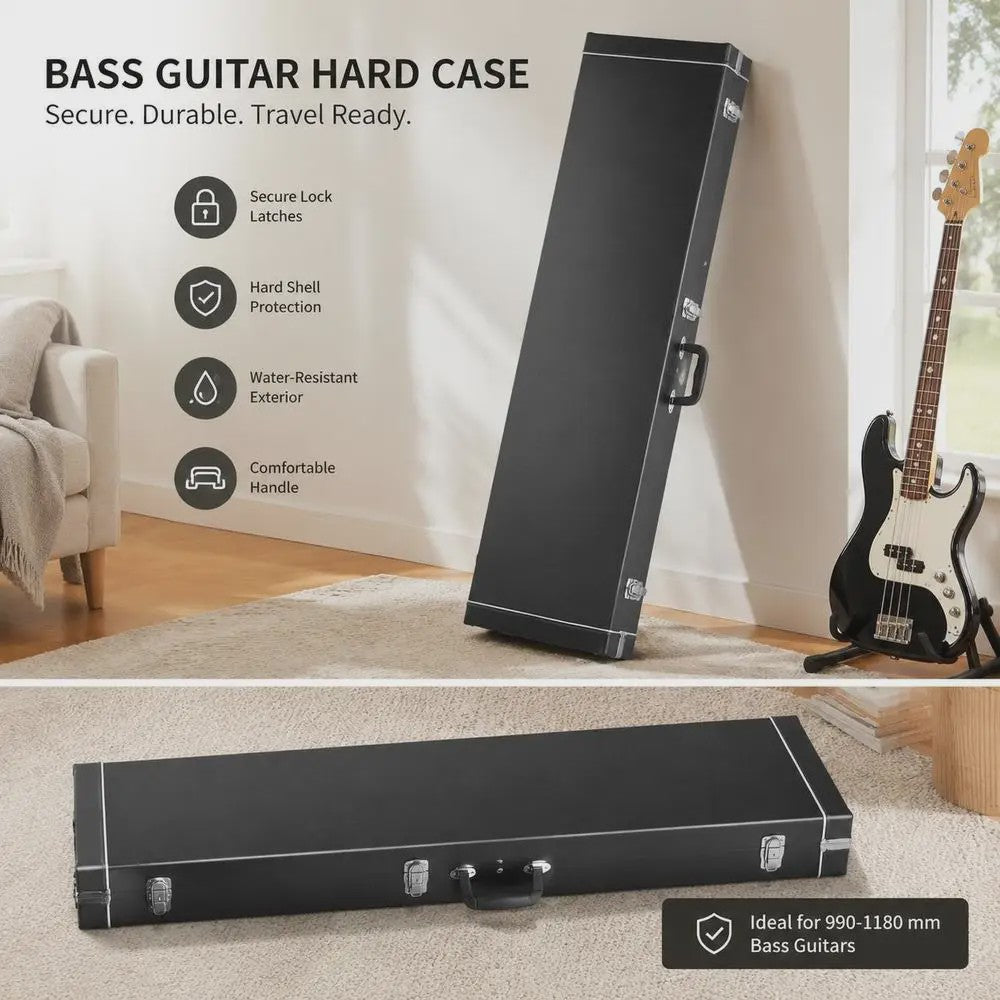 Robuuste Bass Gitaar Koffer - Hardcase 122cm met Slot