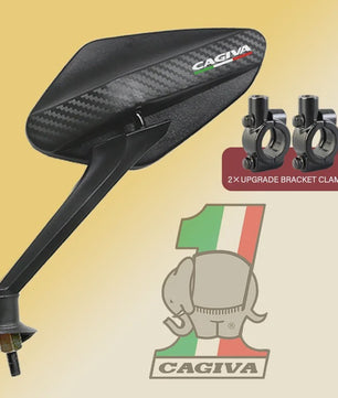 Set van 2 Motor Achteruitkijkspiegels - Anti-tril, Groothoek, Convexe Spiegels voor Cagiva