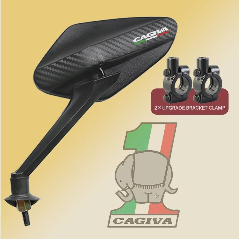 Set van 2 Motor Achteruitkijkspiegels - Anti-tril, Groothoek, Convexe Spiegels voor Cagiva