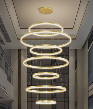 Luxe Ring Plafondlamp - Moderne LED Hanglamp voor Trappenhuis & Woonkamer