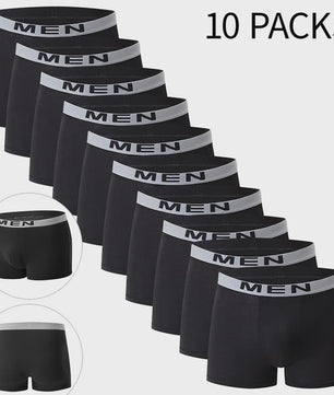 Herenshorts Boxer Briefs 4-Pack - Zwart, Blauw, Grijs - Polyester/Spandex