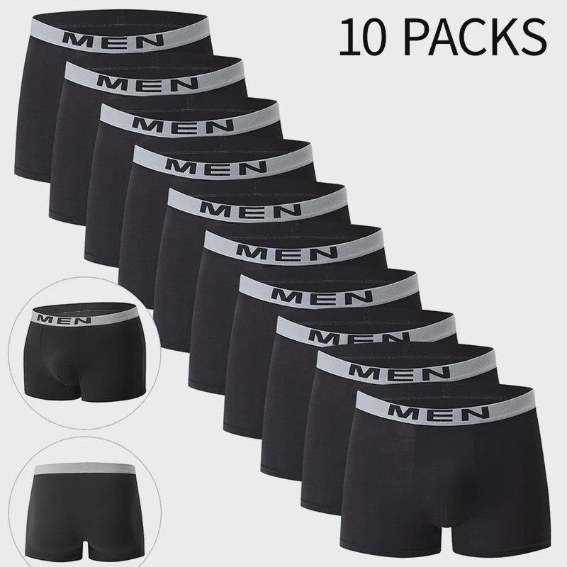 Herenshorts Boxer Briefs 4-Pack - Zwart, Blauw, Grijs - Polyester/Spandex