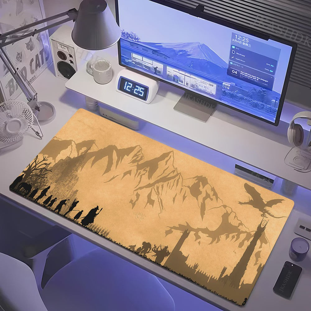 Grote Gaming Muismat XL - Lotrs Film Thema Deskmat voor PC & Bureau