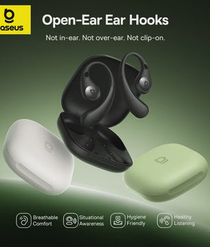 Baseus Eli Sport 2 Open-Ear Oordopjes - Draadloze Sport Oortjes met Bluetooth 6.0, IP57 Waterdicht