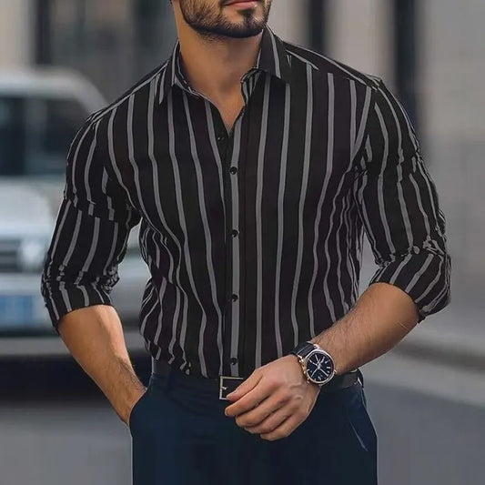 Herenshirt met Verticale Strepen - Stijlvol en Comfortabel Casual en Gekleed Shirt