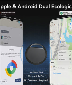 Slimme Tracker met Dubbel Systeem: Vind Alles met Google & Apple Find My