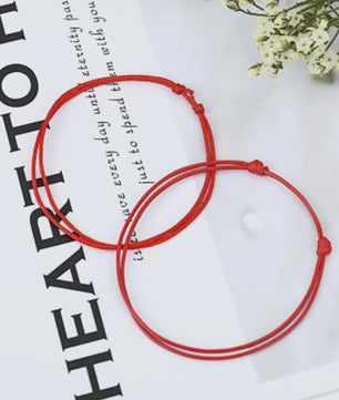 Verstelbaar Zwart Rood Touw Enkelbandje - Zomerse Barefoot Armband voor Dames & Heren