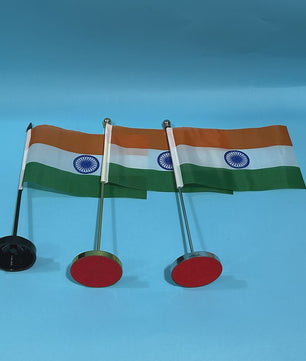 Indiase Bureauvlag 14x21cm Polyester - Officiële Vlag van India voor Bureau Decoratie